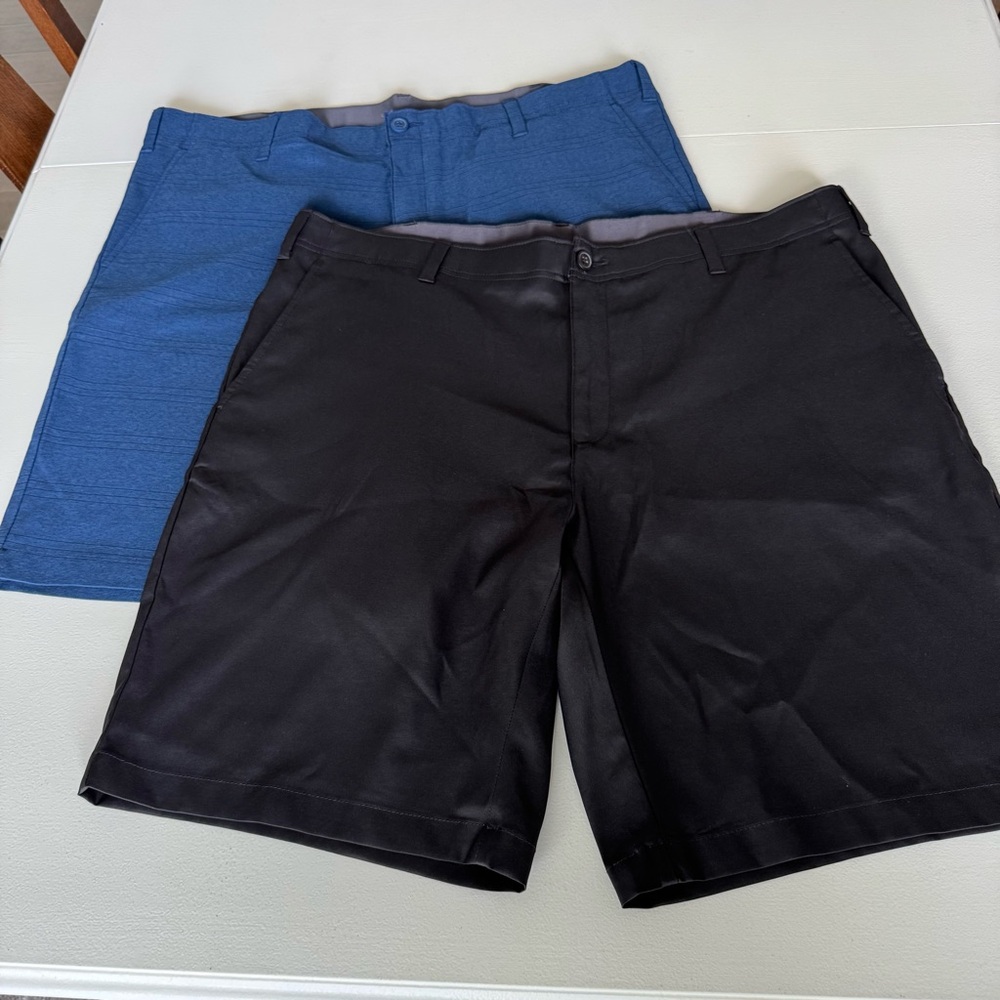 Bundle (2) BCG Men's Black and Blue Shorts 40Wx11L